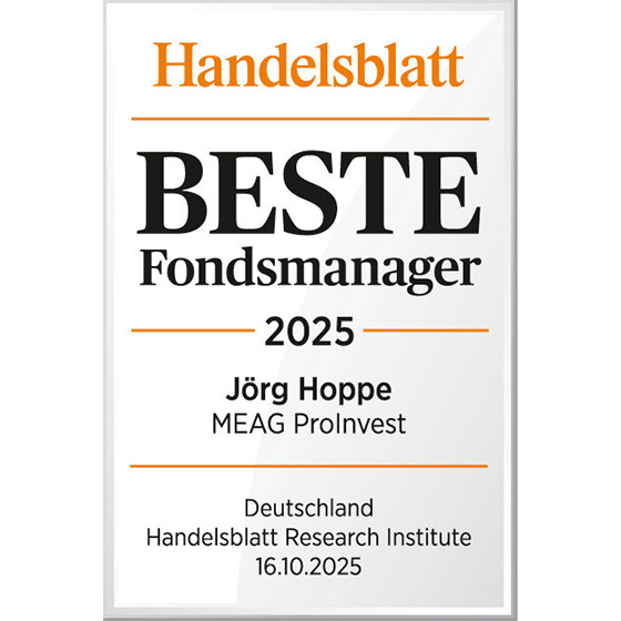 Jörg Hoppe mit MEAG ProInvest als bester deutscher Aktienfonds ausgezeichnet